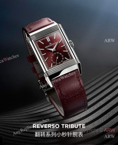 Top Quality Replica Jaeger-LeCoultre Reverso Classic Red Leather Strap Red Different Colors Bezel Watch 23*34mm